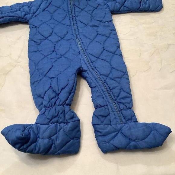 Vintage Triboro Blue Snowsuit 6-12 Months - Picture 6 of 9
